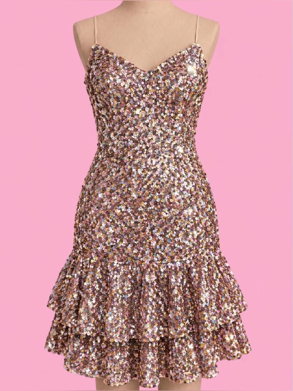 Adrianna Papell Confetti Sequin Mermaid Midi Dress ✨ 4 Petite